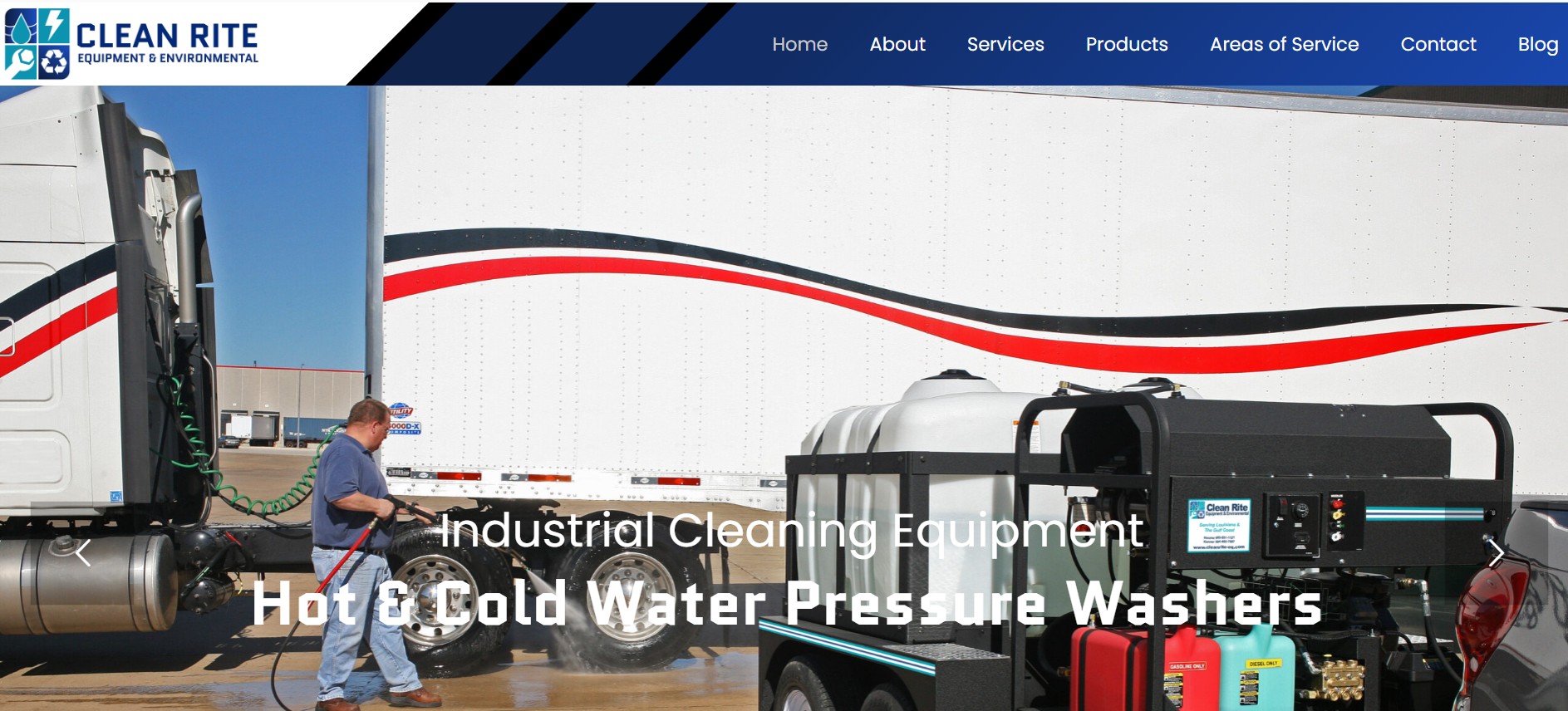 Industrial equipment supplier website